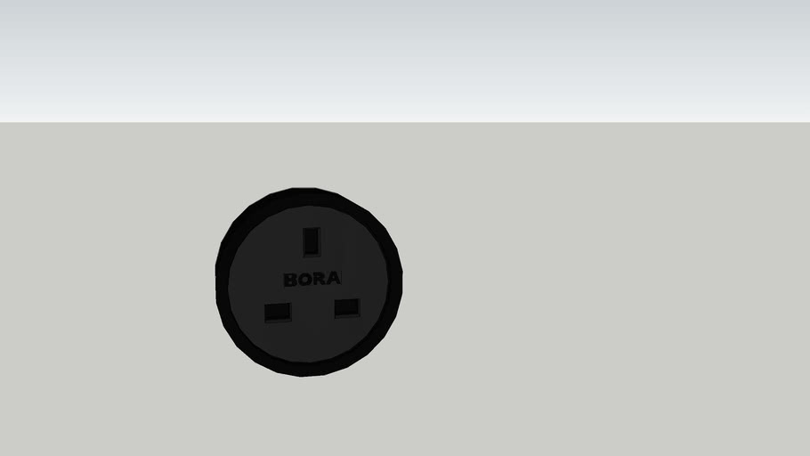 Bora Plug Socket type G All Black 3D Warehouse