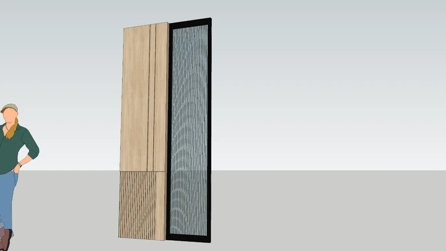 Fluted glass divider