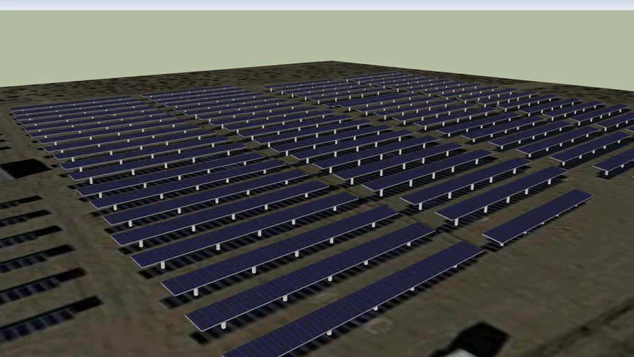 Edwards Air Force Base North Solar Panels 3D Warehouse