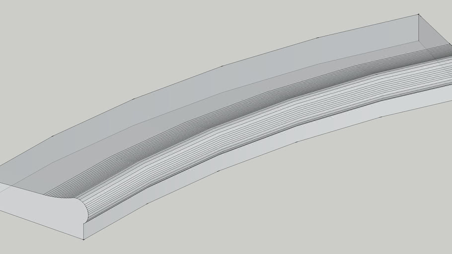 Pool edging slab curved for 1800mm radius circle | 3D Warehouse
