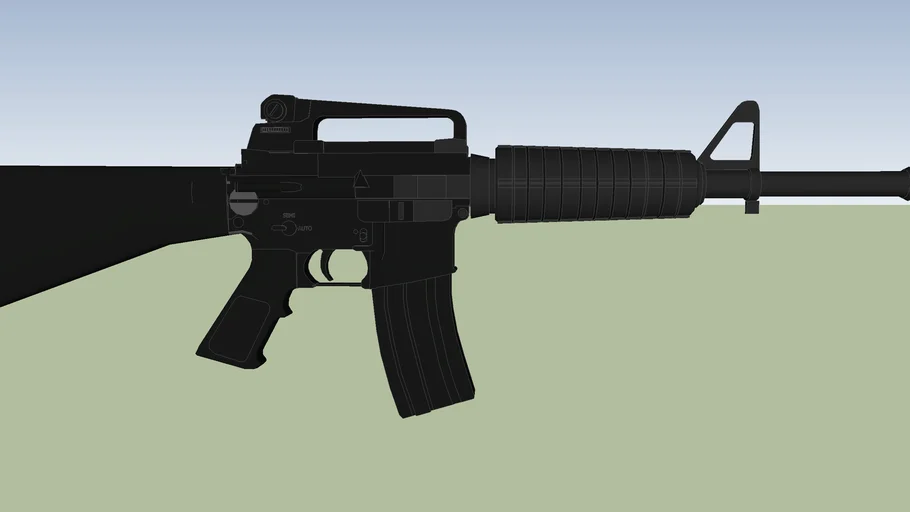 arma larga rifle R15 uso exclusivo del ejercito policia | 3D Warehouse