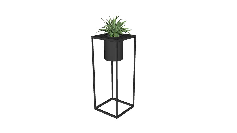 Kiara Pot On Flower Pot black / metal MOEBELIX | 3D Warehouse