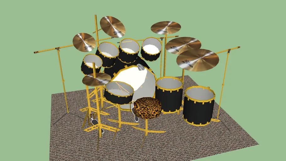 Drum set very detailed - - 3D Warehouse