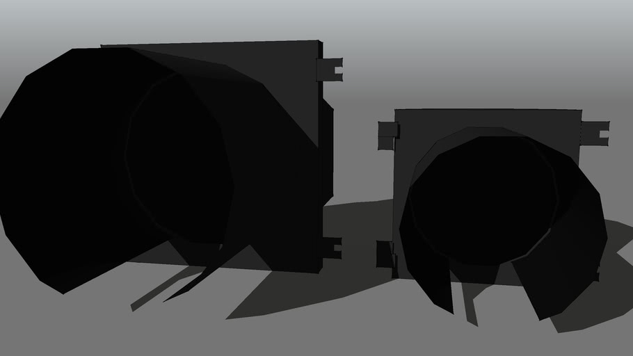 Walker Brothers 12 and 8 inch traffic signal housings. 3D Warehouse