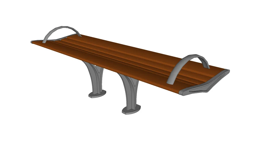 Austin Backless Bench 3D Warehouse