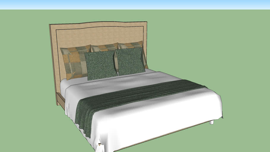 KING UPHOLSTERED BED | 3D Warehouse