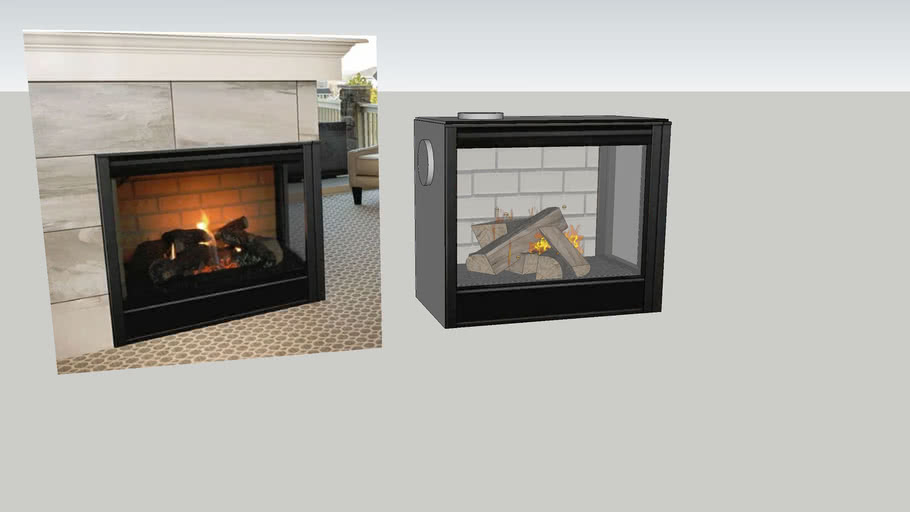 Majestic Corner Series Direct vent Gas Fireplace 3D Warehouse