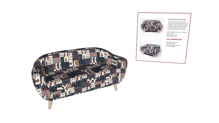 Modern Sofa Indian Texture Banni Fabric