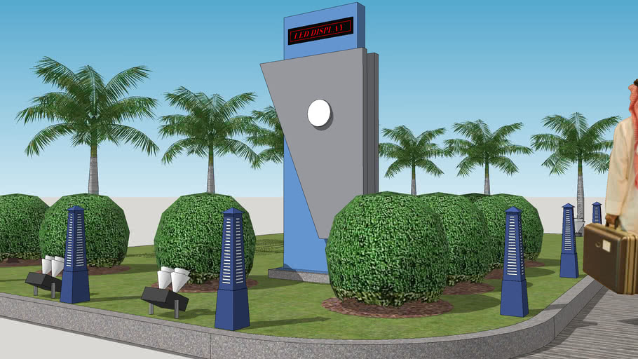 PYLON Outdoor LED Stand Design 1 3D Warehouse