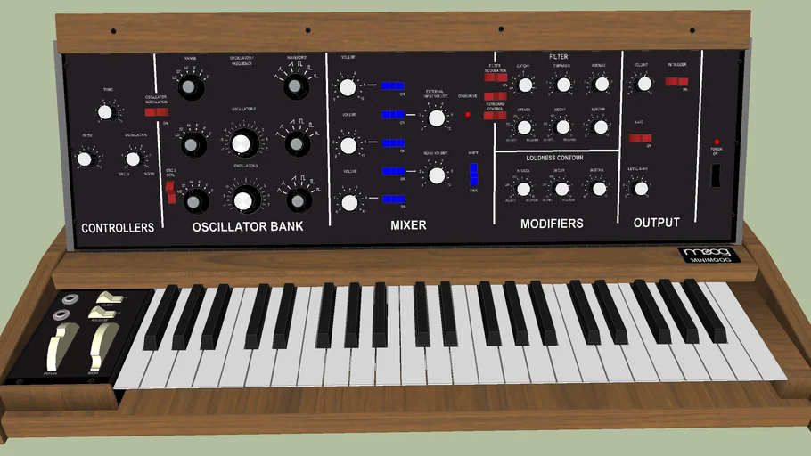 Moog Minimoog Model D Synthesizer 3d Warehouse