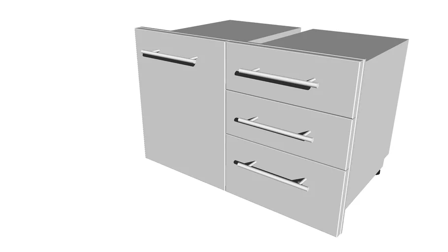 Designer Series 23"  Triple Drawer & Trash Drawer Package - DE-TD23_DE-TRD18