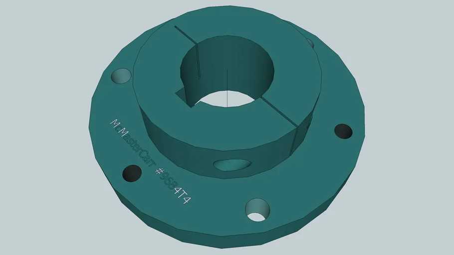 Shaft Collar, 1', Flanged McMasterCarr Part Number 9684T4 3D