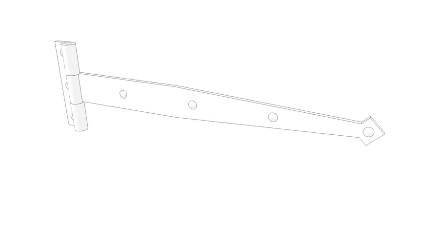 Low Poly 24' Strap Hinge 3D Warehouse