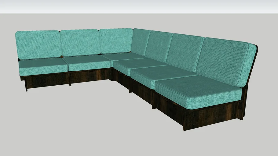 Hardwood and Textile Couch