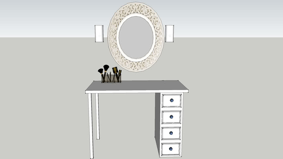 table with mirror 3D Warehouse