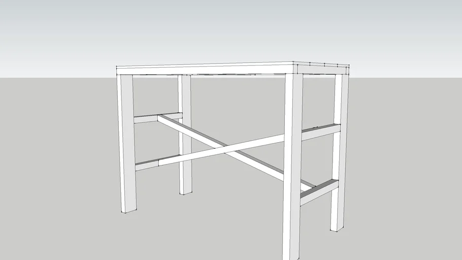 Counter Height Potting Table | 3D Warehouse