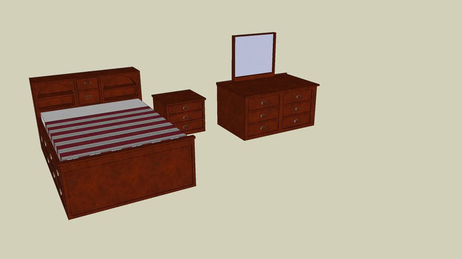 bed-set-1-3d-warehouse