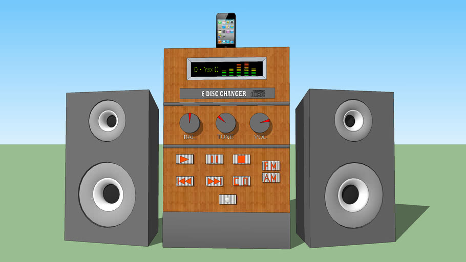 6 Disc CD Player (High Poly) 3D Warehouse