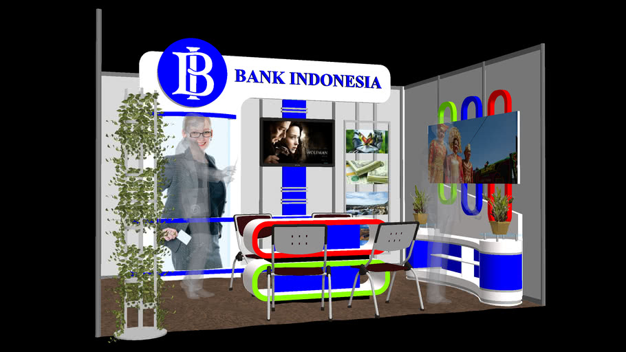 Stand Pameran Bank Indonesia 3D Warehouse