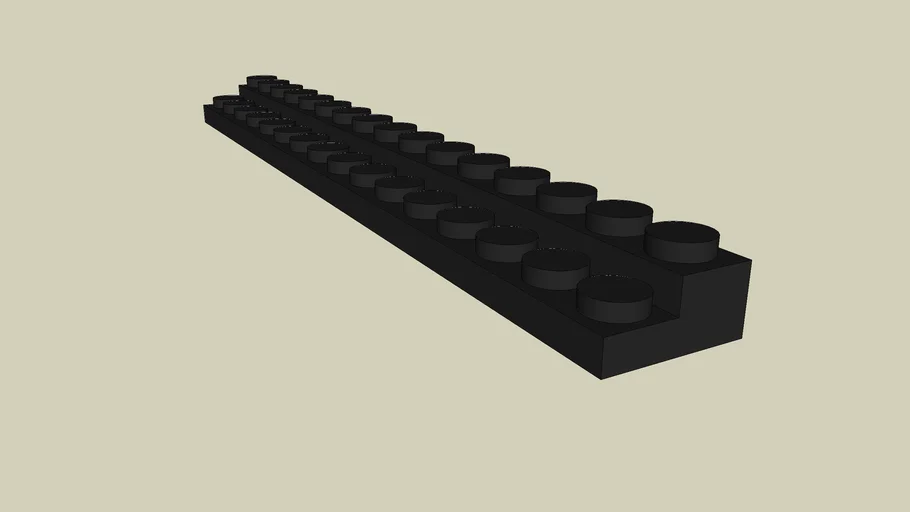 L-shaped block w/ 32 studs | 3D Warehouse