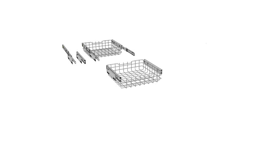 Wire Basket with Channel 3D Warehouse
