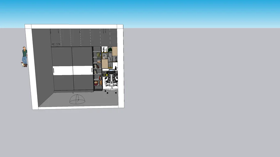 WADROBE WITH STUDY UNIT | 3D Warehouse