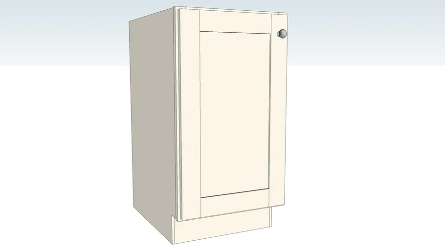 Base Single Door Full Height - Half Depth Shelf | 3D Warehouse