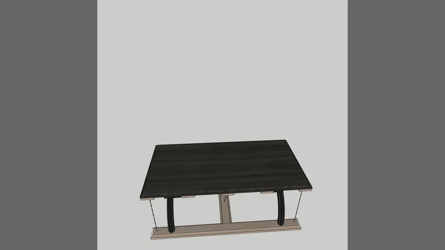 Tensegrity rectangular wooden coffee table | 3D Warehouse