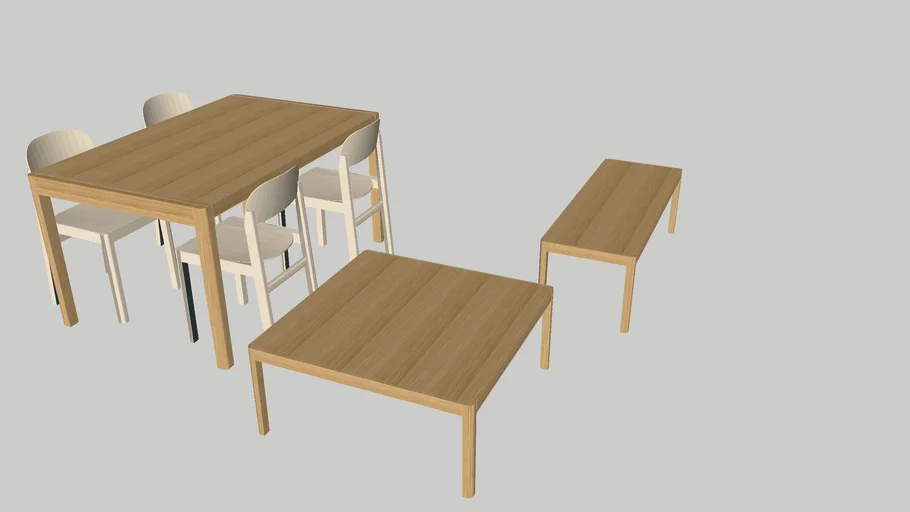MUUTO WORKSHOP TABLE AND CHAIR | 3D Warehouse