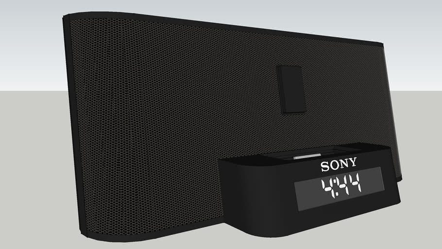 SONY Alarm Clock with BuiltIn iPod / iPhone Dock 3D Warehouse