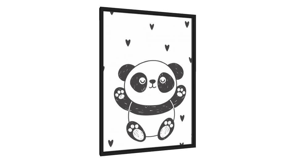 Quadro Panda Love 2 - Galeria9, por Cah Vieira