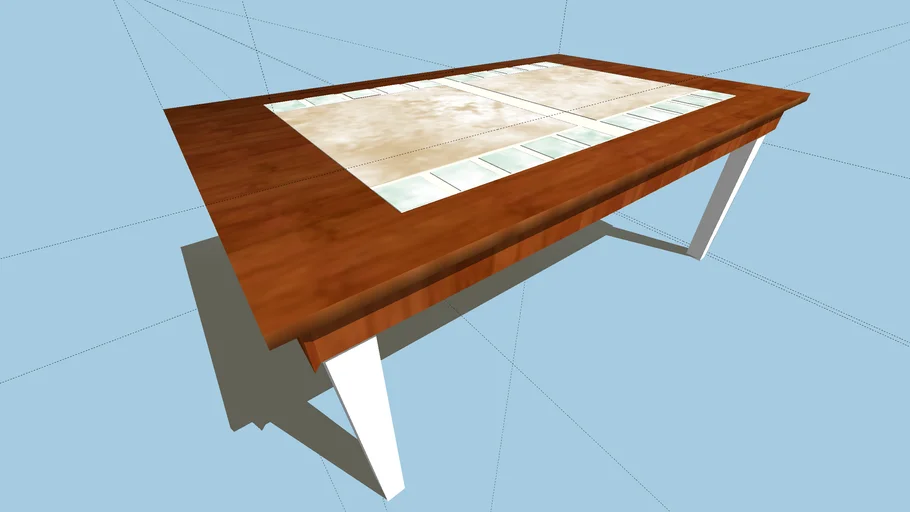 Coffee Table with Tile Inlay 3D Warehouse