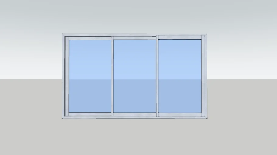 3 PANE ALUMINUM WINDOW