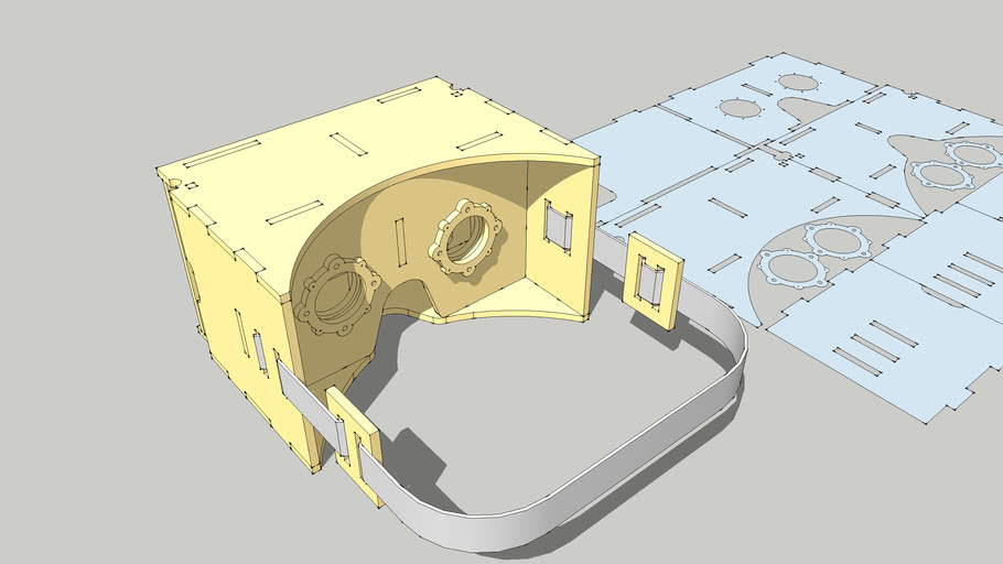 Lasercut Google Cardboard 3D VR Glasses - by Yngel | 3D Warehouse