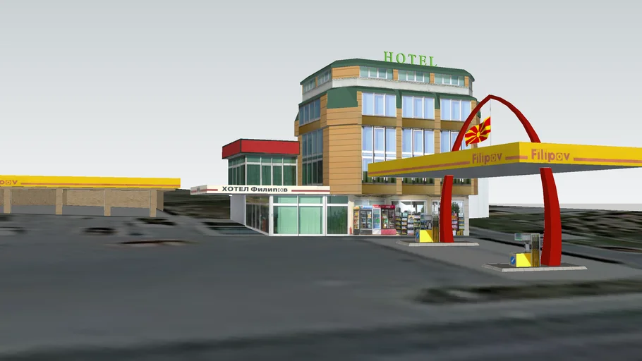 hotelpetrol station FILIPOV 3D Warehouse