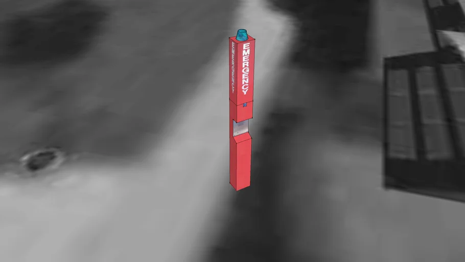 Emergency Blue Light Pole 3D Warehouse