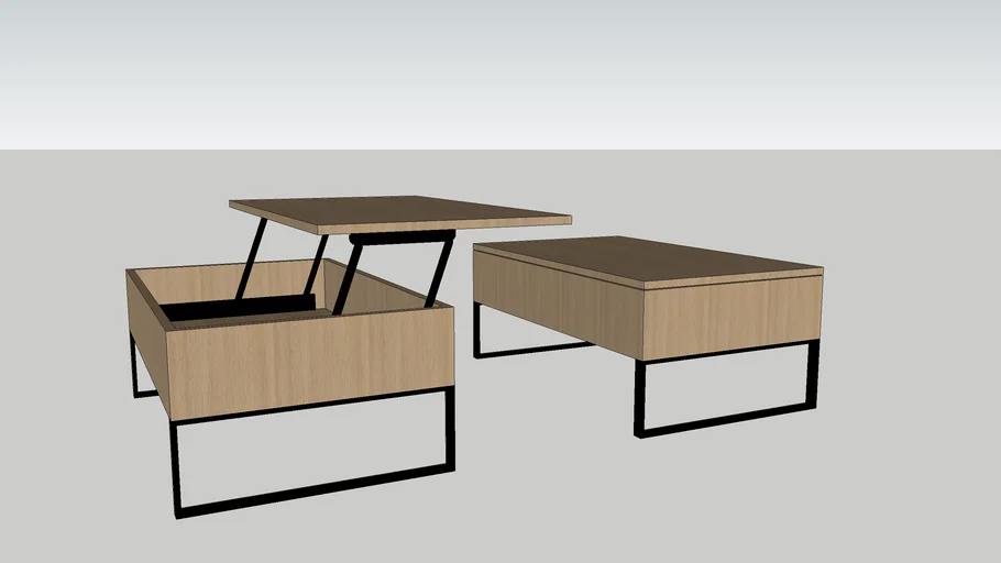 Coffee Table Dining Table Convertible 3D Warehouse
