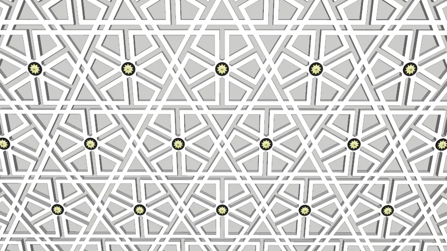 Islamic geometric wall pattern. 