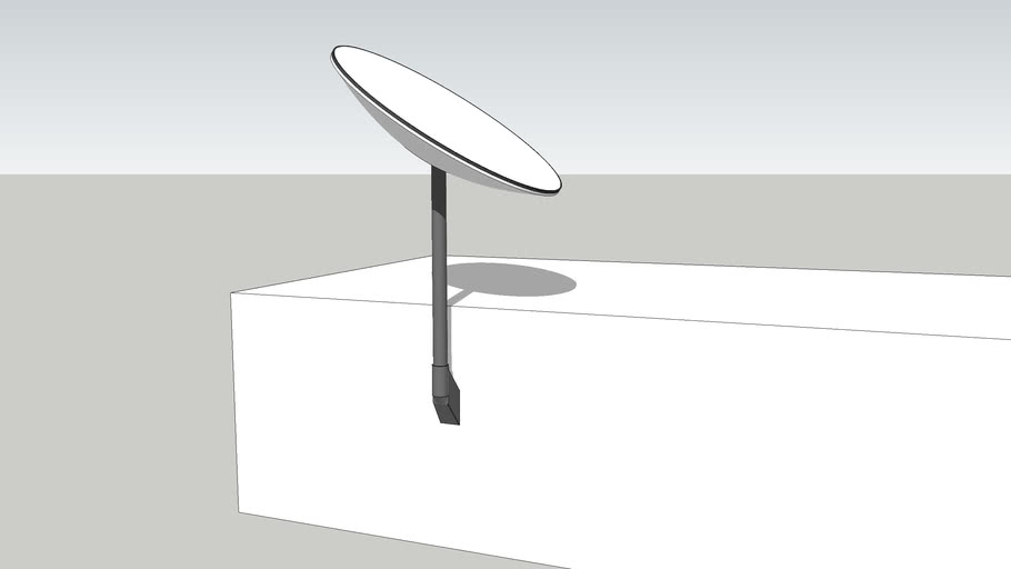 SpaceX Starlink Satellite Round Dish on Wall Mount 3D Warehouse