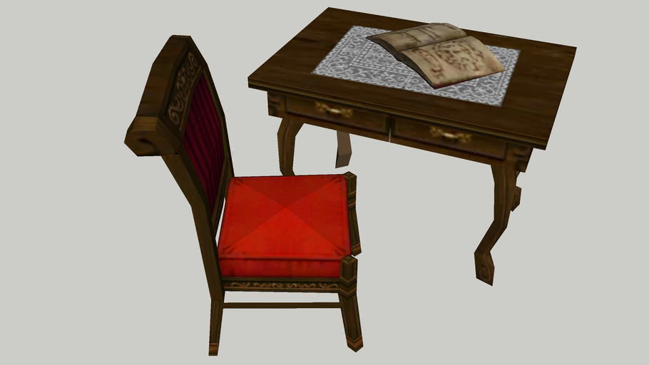 Antique desk 3D Warehouse