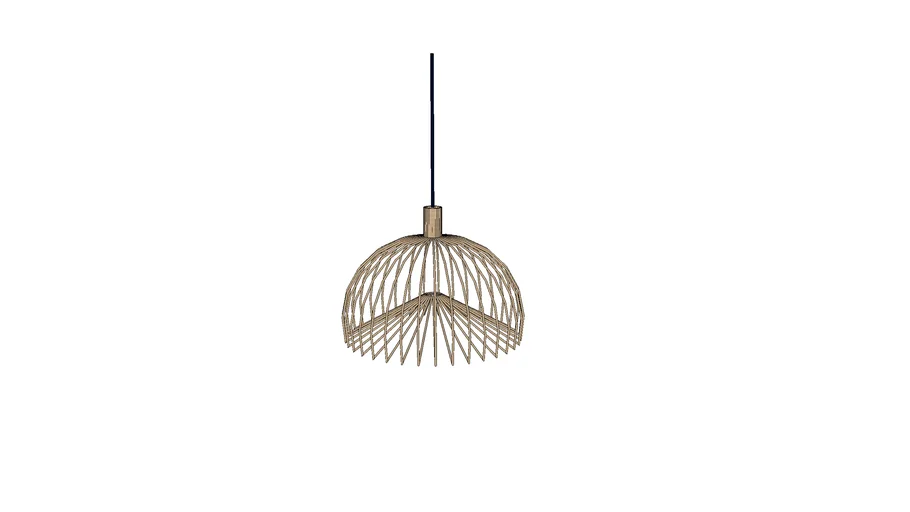Lussiol 250702 lamp, rattan, 60 W, natural