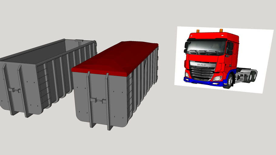 Hooklift container 3D Warehouse