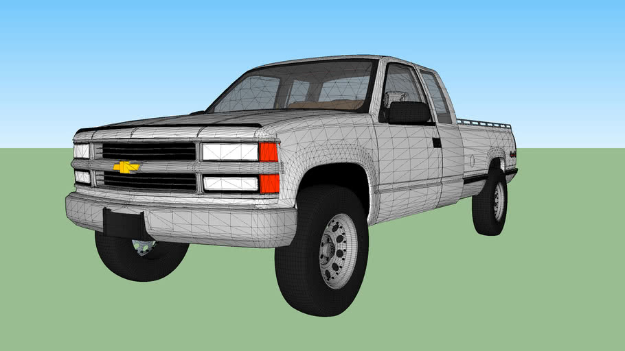 1992 Chevrolet C K 1500 Extended Cab Pick Up Truck 3d Warehouse