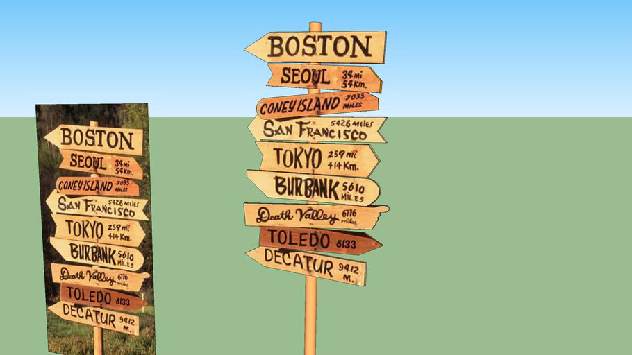 M*A*S*H signpost | 3D Warehouse