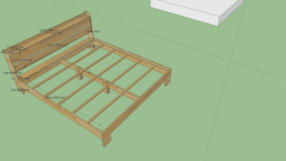 Bed Frame by Made In VANDA 3D Warehouse