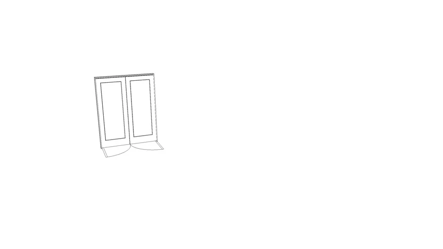 Lynden Door - Mercer - Double 2'-8' Doors in 2x4 Frame | 3D Warehouse
