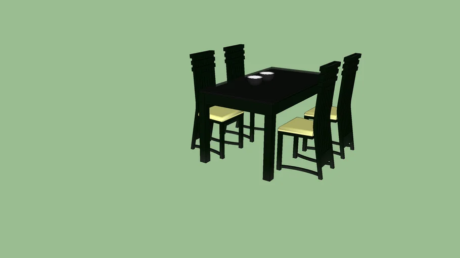 dining table with chair