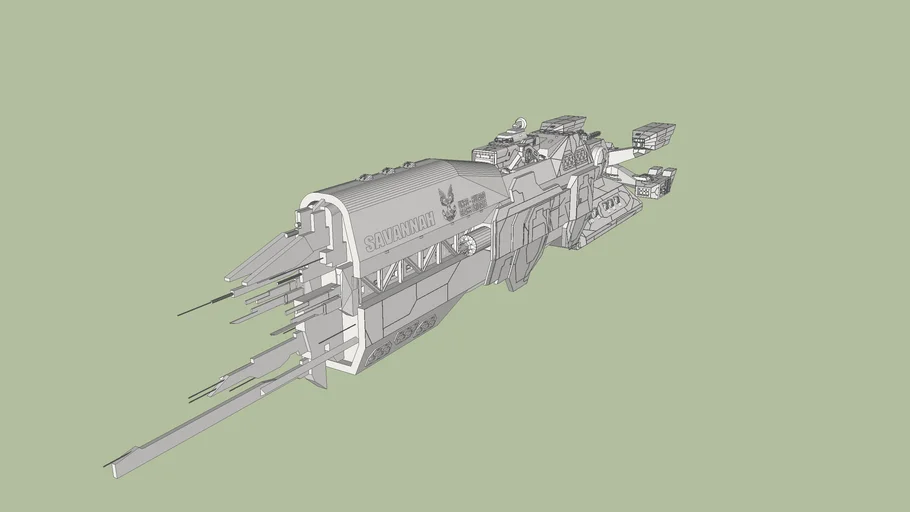 UNSC-savannah (sulaco-class frigate) (remake) | 3D Warehouse