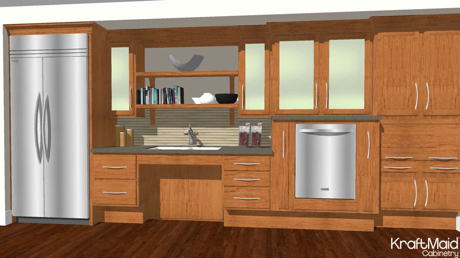KraftMaid+Universal+Design+Kitchen+Wall 3D Warehouse