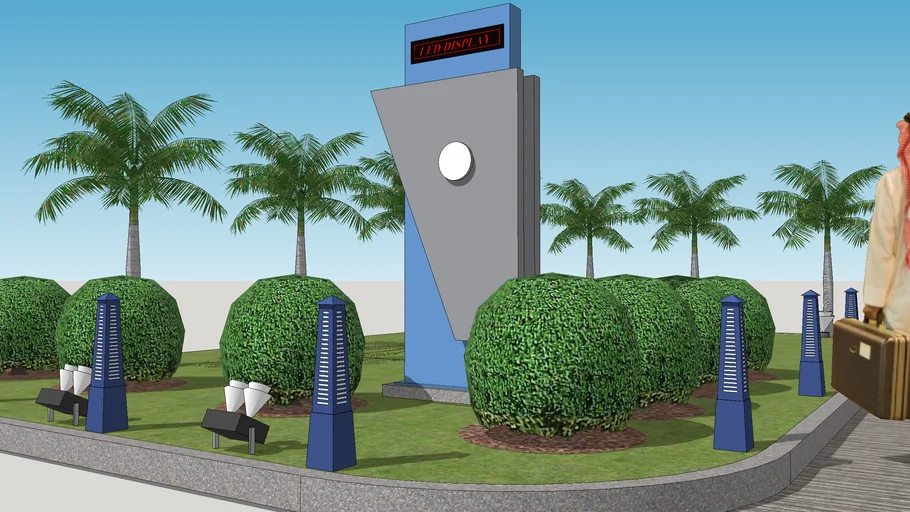 PYLON Outdoor LED Stand Design 1 3D Warehouse